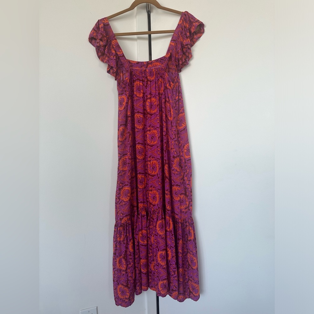 House of Harlow 1960 Printed flutter sleeve sundress, size XS